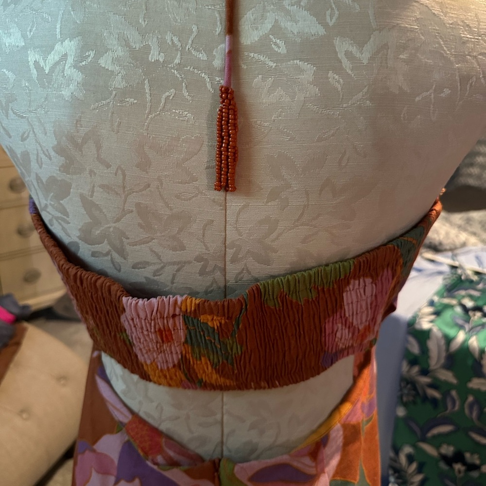 Floral Orange Maxi Dress - Picture 6 of 9